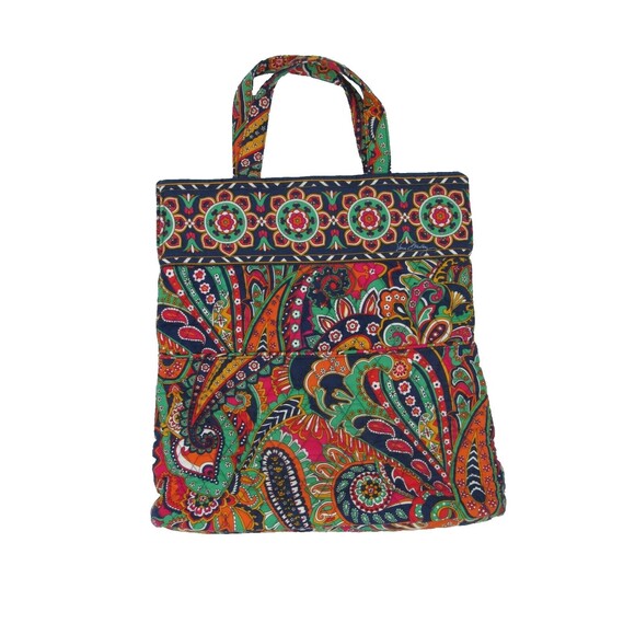 Vera Bradley Venetian Paisley Colorful Print Hand Bag Purse NO LONG STRAP - Picture 1 of 11